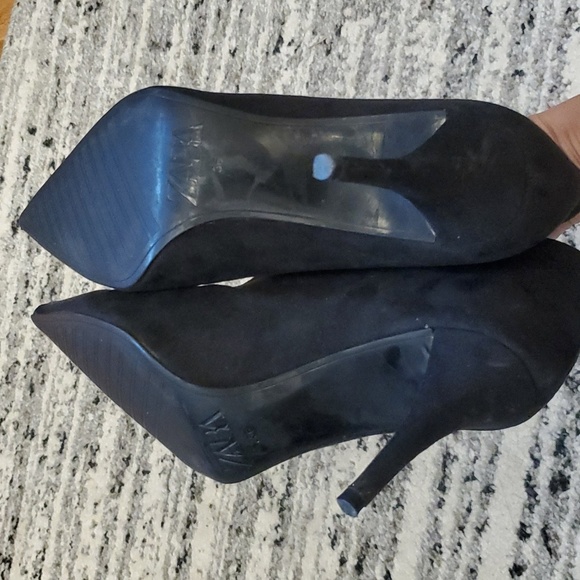 Zara black micro suede heel - Picture 5 of 8